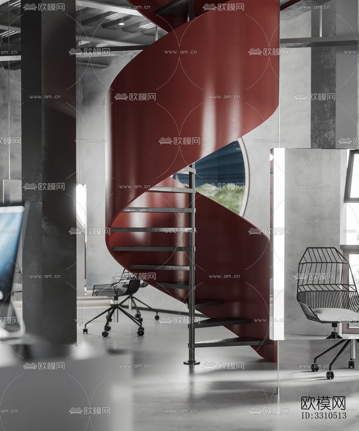 工业风零售店铺效果图下载（渲染图4）