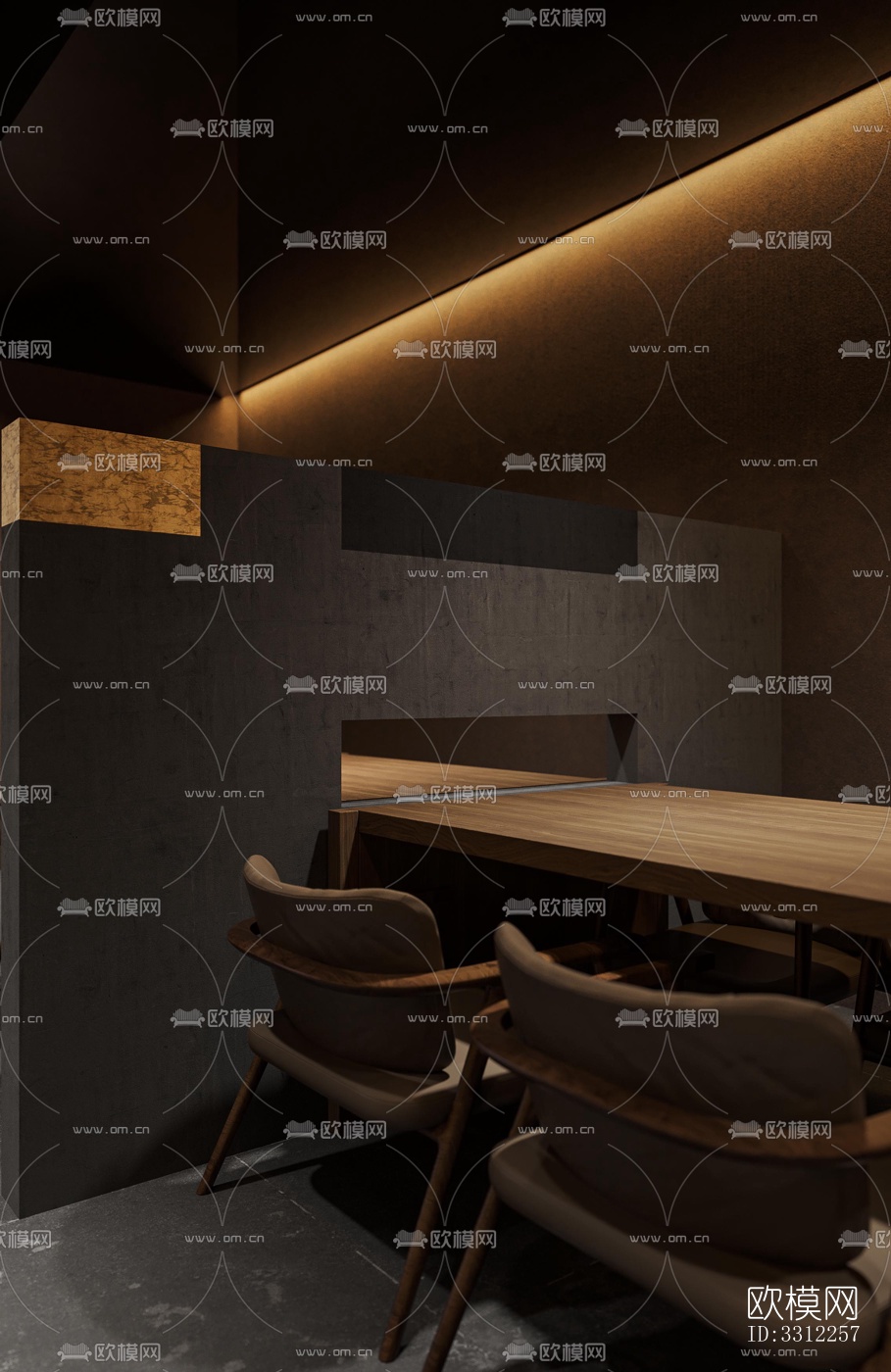 现代中餐厅效果图下载（渲染图4）