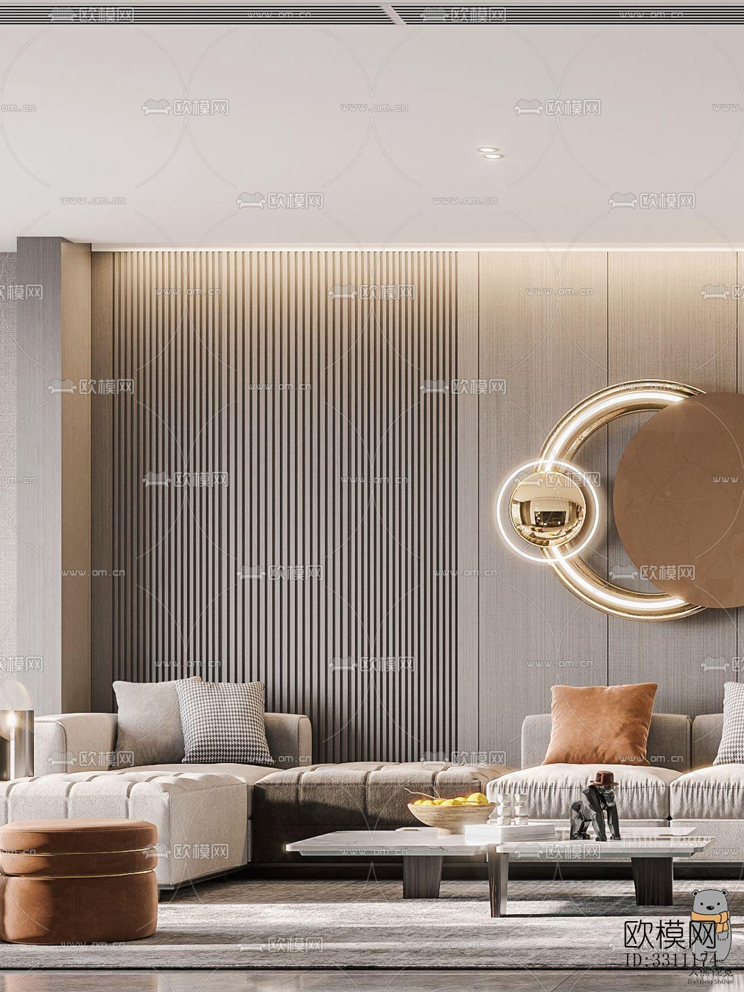 现代客餐厅效果图下载（渲染图2）