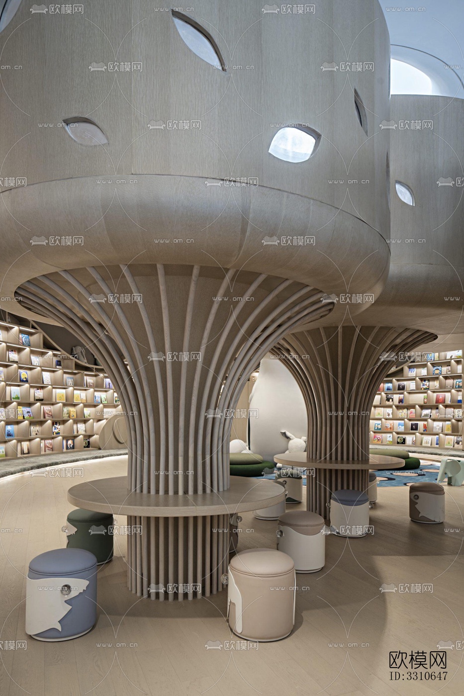 现代儿童游乐效果图下载（渲染图3）