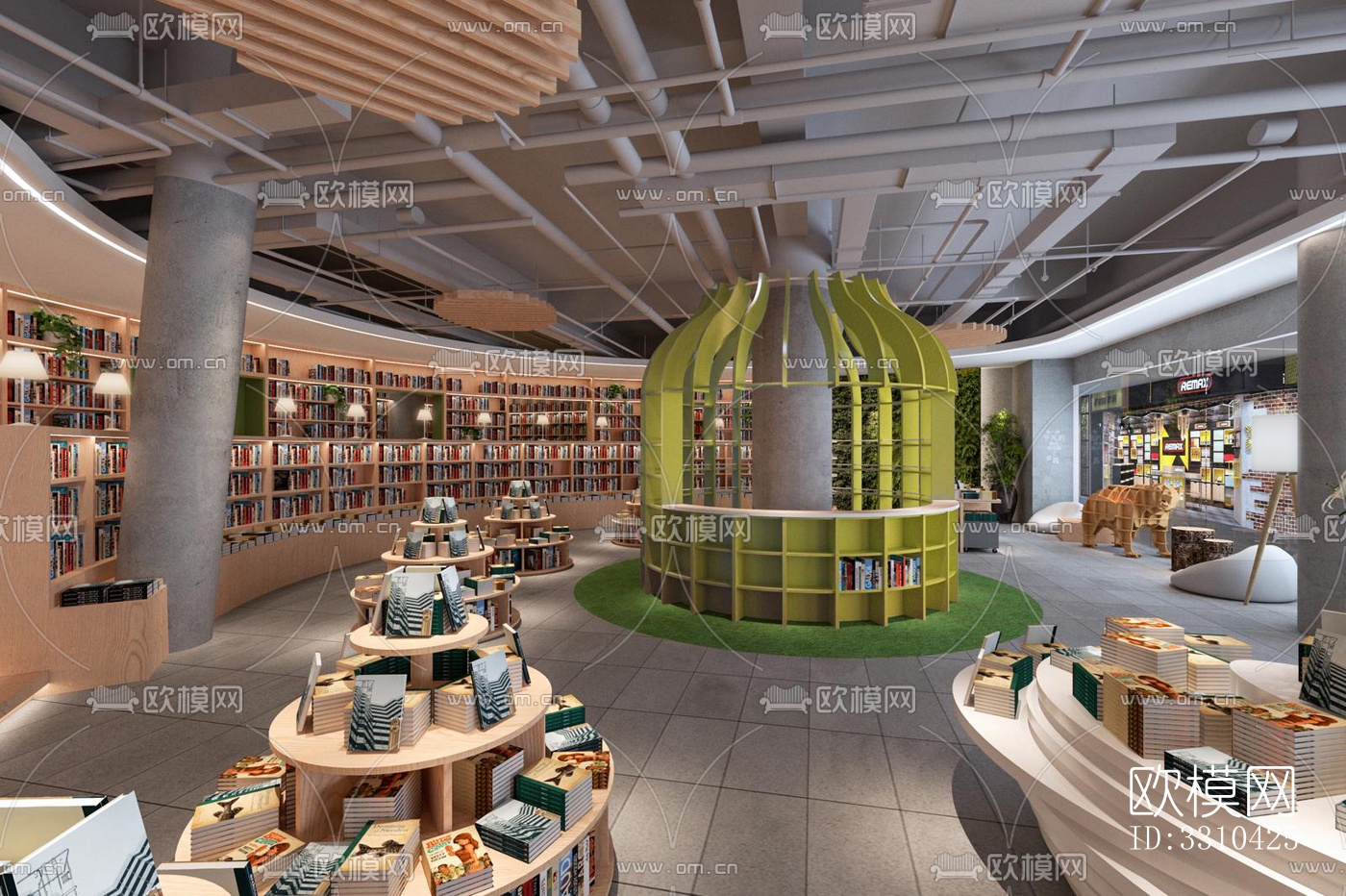 现代图书馆效果图下载（渲染图5）