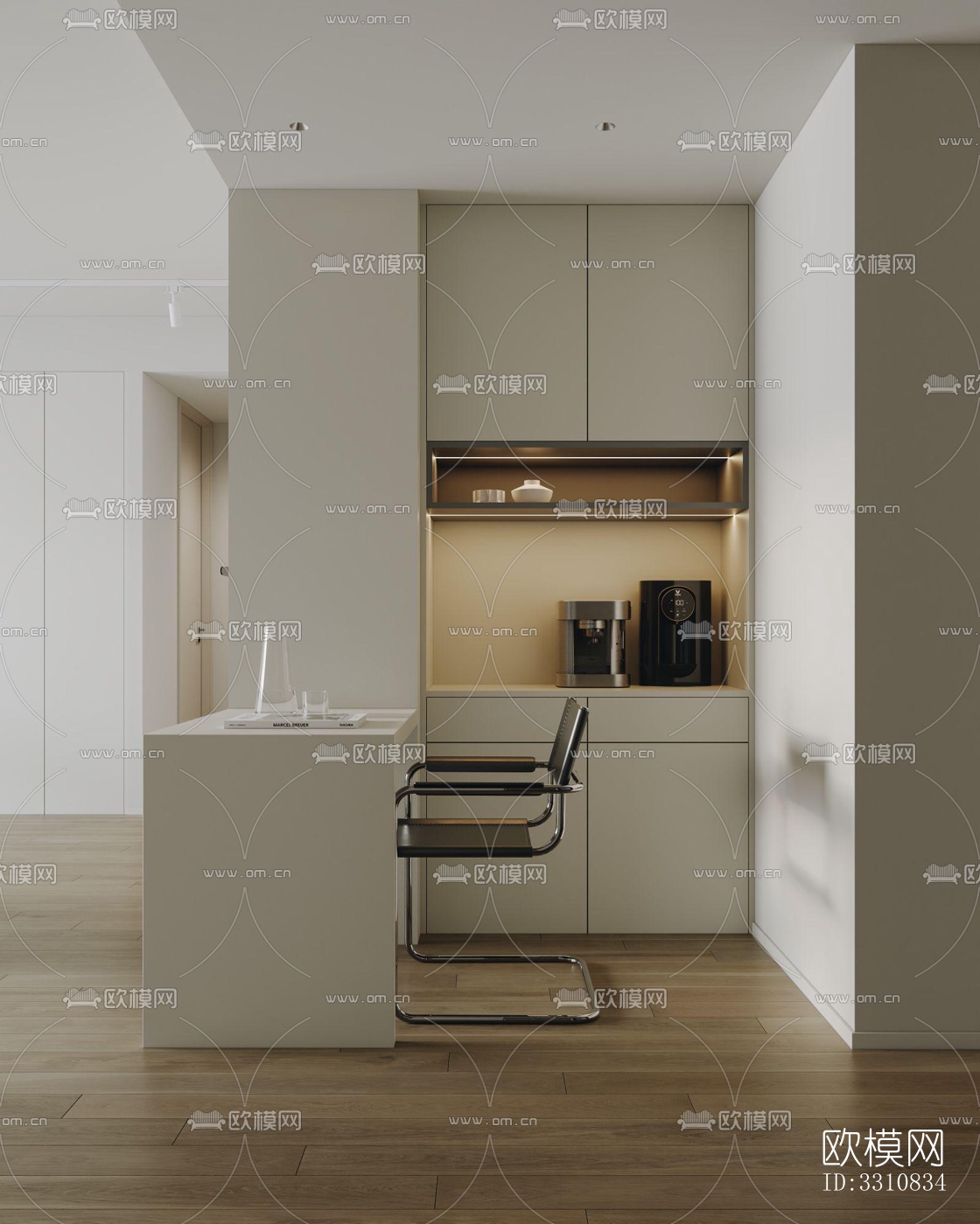 现代客餐厅效果图下载（渲染图7）