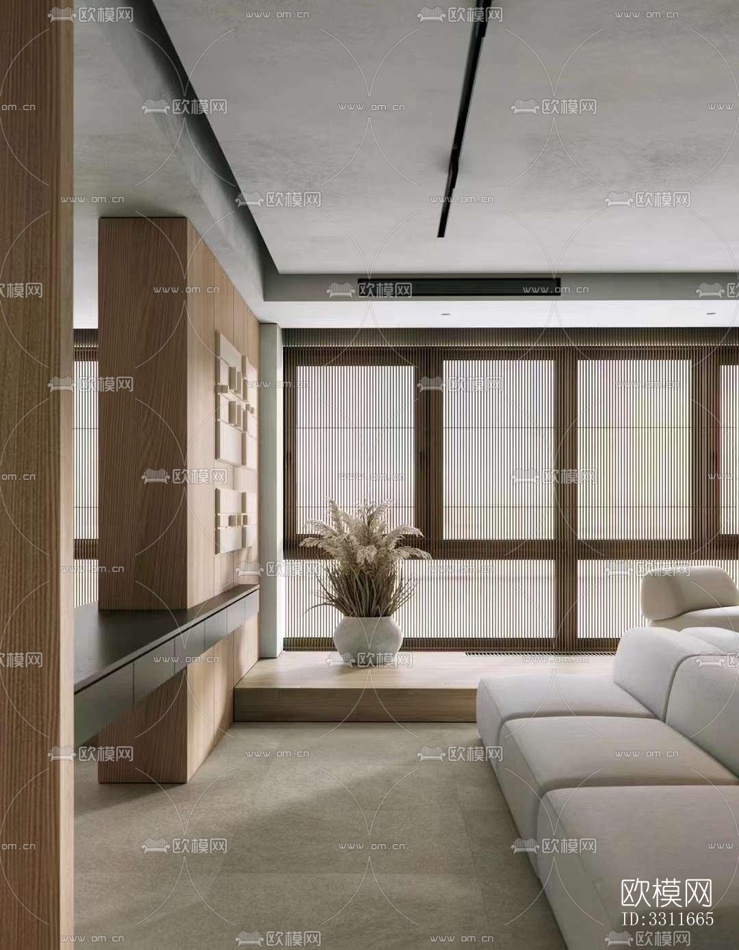 现代客餐厅效果图下载（渲染图6）