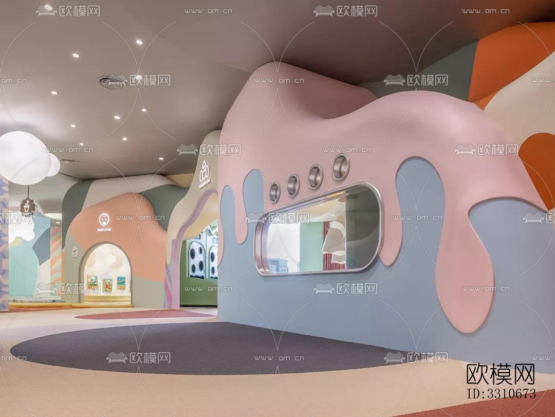 现代儿童游乐效果图下载（渲染图4）