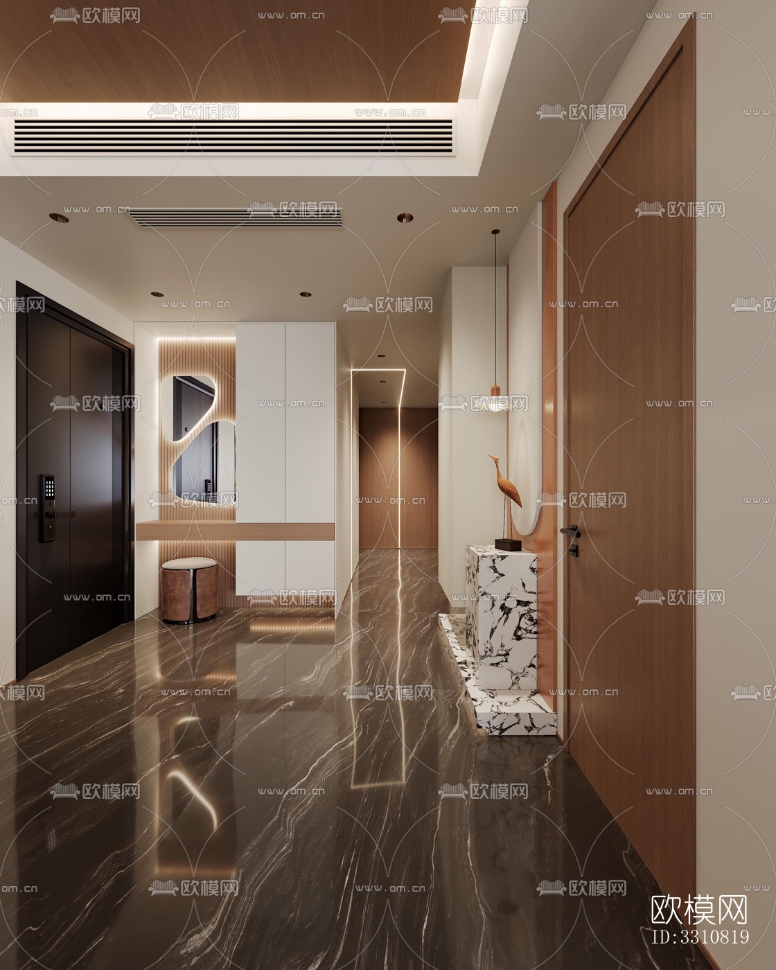 现代客餐厅效果图下载（渲染图6）