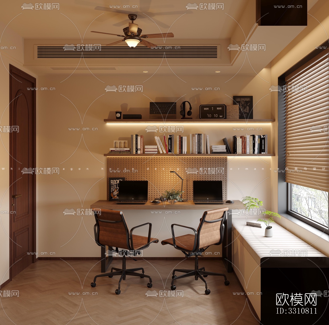 现代客餐厅效果图下载（渲染图6）