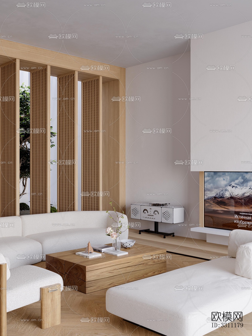 现代客餐厅效果图下载（渲染图6）