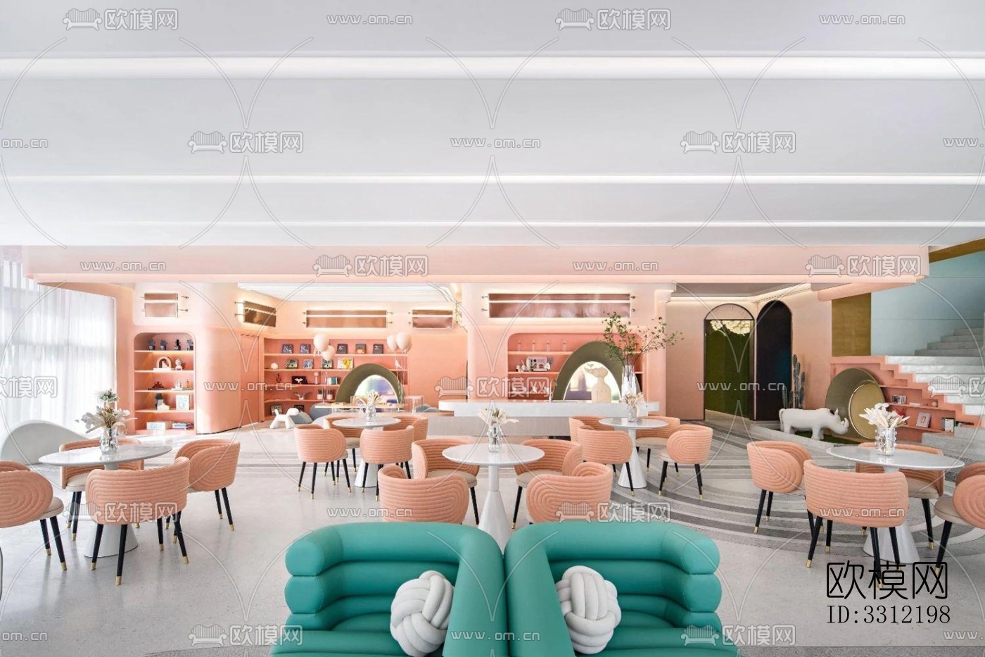 现代幼儿园效果图下载（渲染图2）