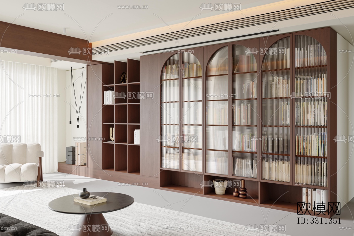 现代客餐厅效果图下载（渲染图4）