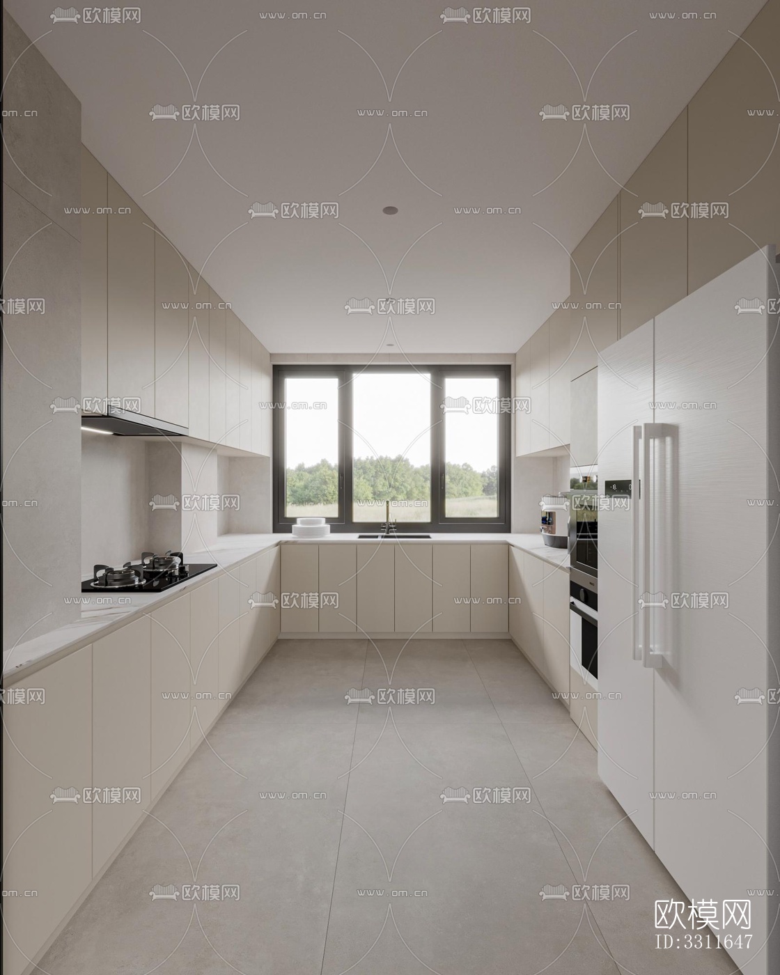 现代客餐厅效果图下载（渲染图2）