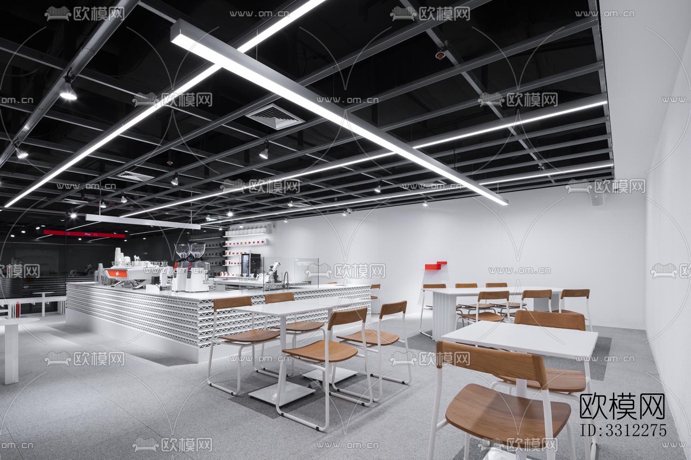 现代咖啡奶茶效果图下载（渲染图18）