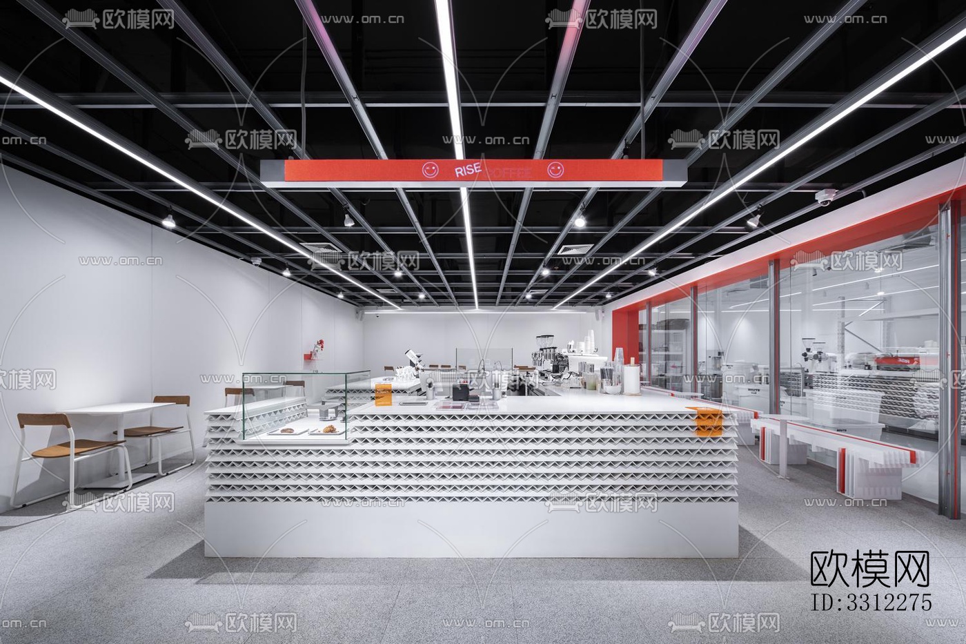 现代咖啡奶茶效果图下载（渲染图10）