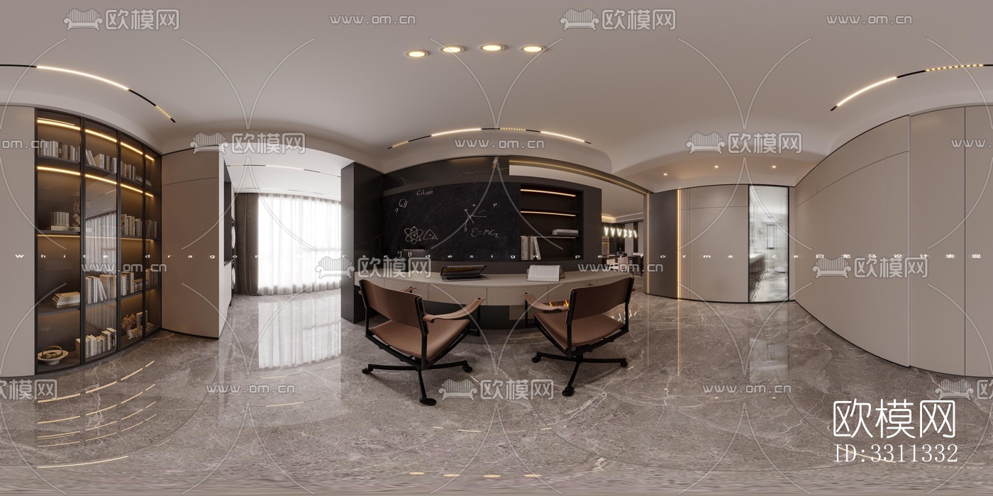 现代客餐厅效果图下载（渲染图4）