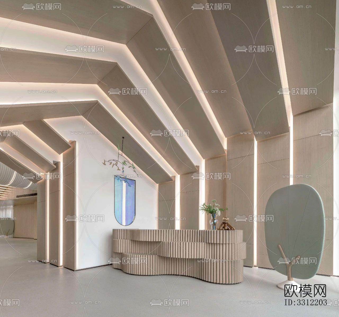 现代幼儿园效果图下载（渲染图2）