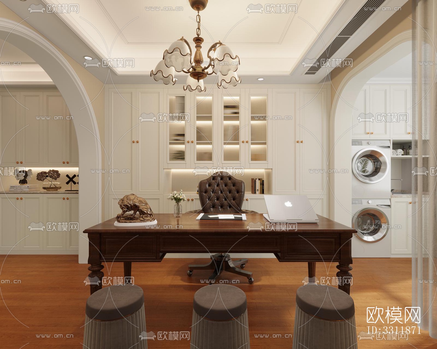 现代客餐厅效果图下载（渲染图6）