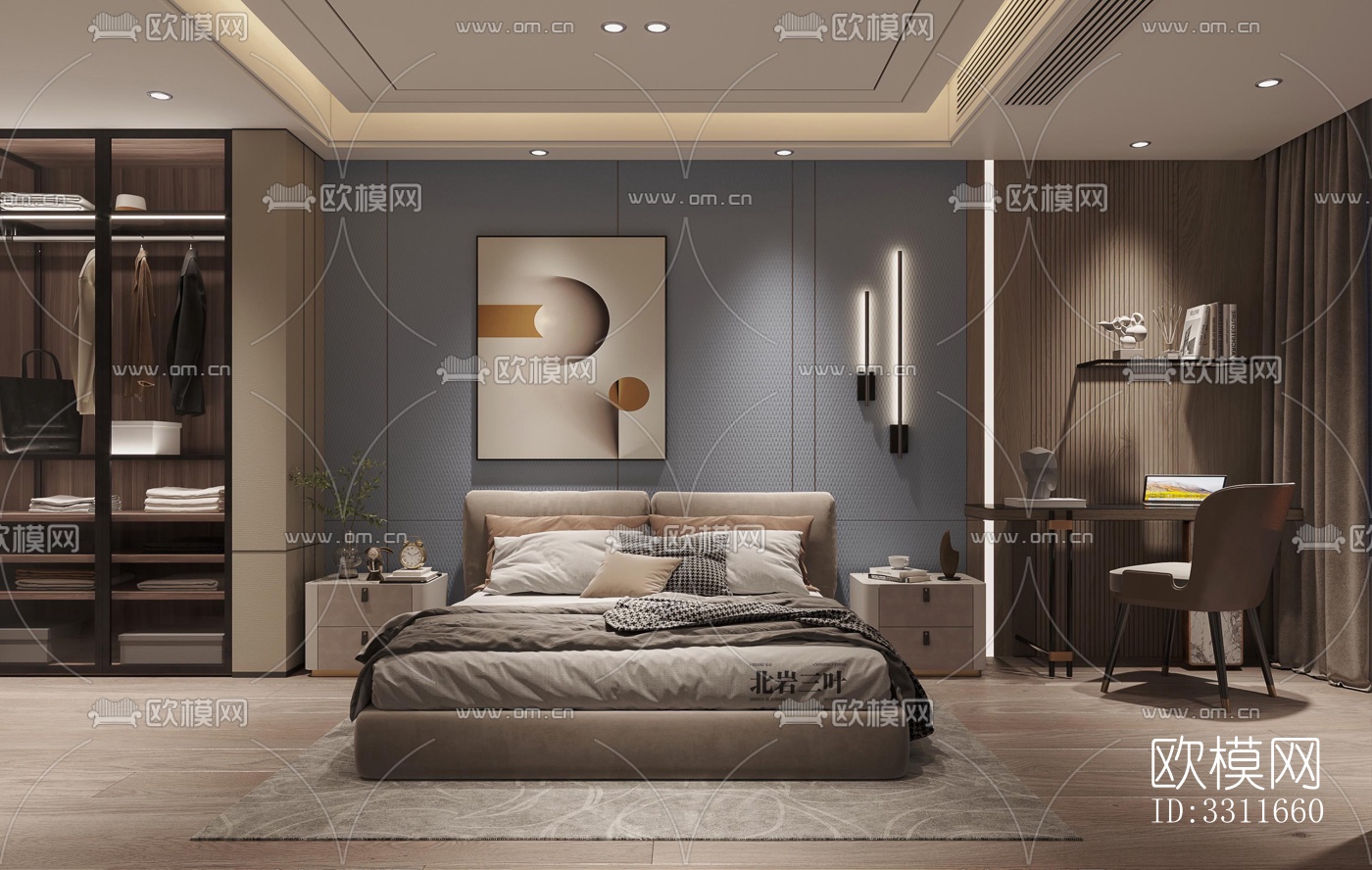 现代客餐厅效果图下载（渲染图2）