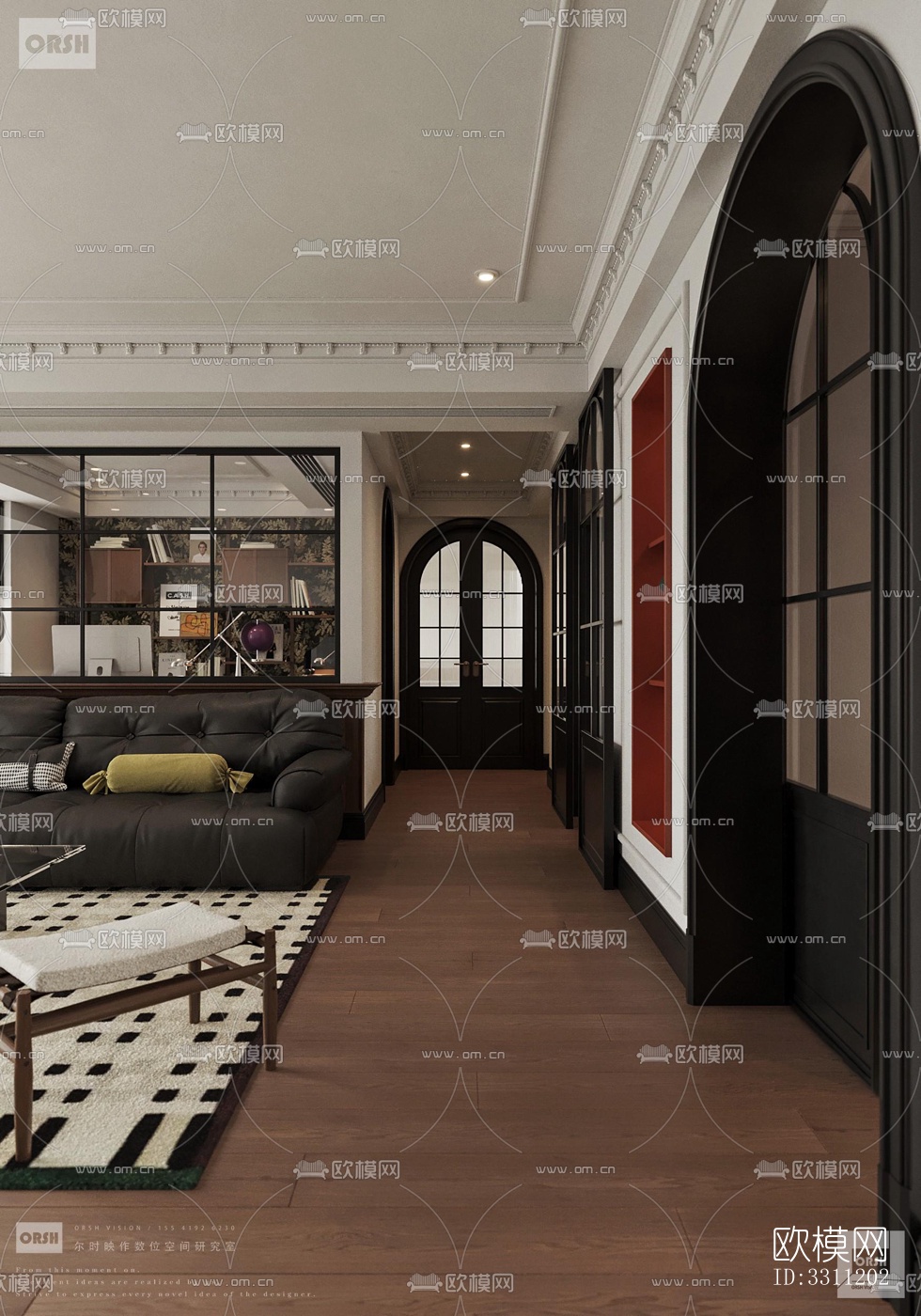 现代客餐厅效果图下载（渲染图2）