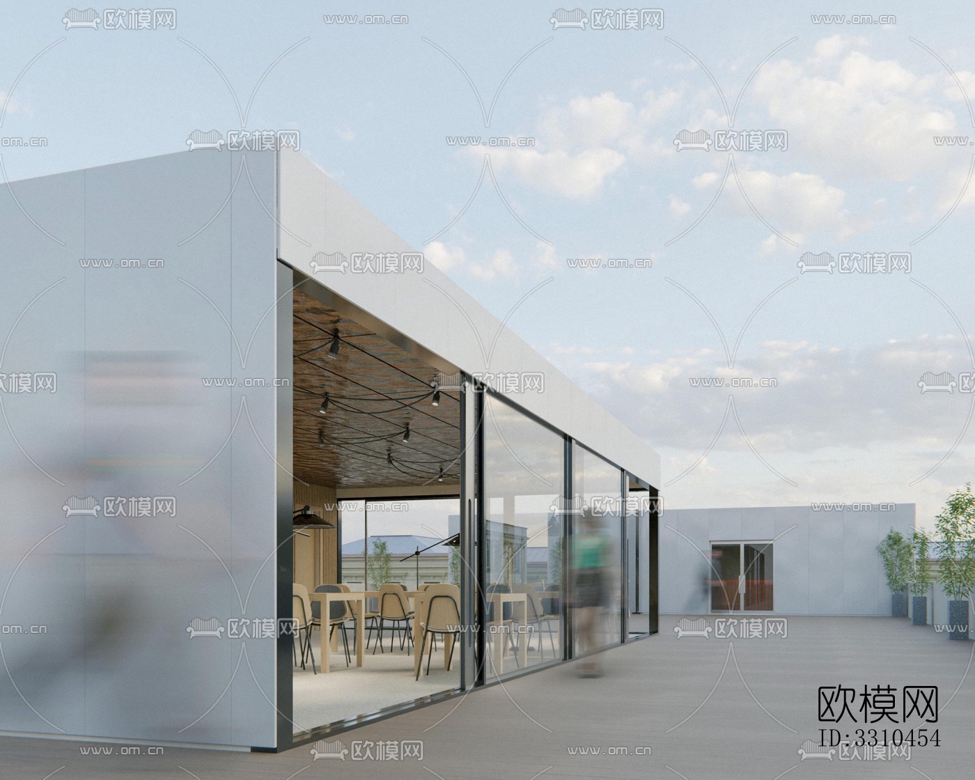 现代图书馆效果图下载（渲染图4）