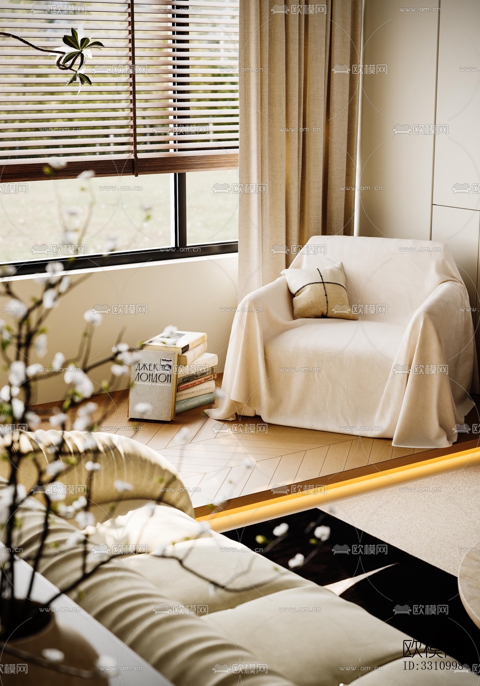 现代客餐厅效果图下载（渲染图4）