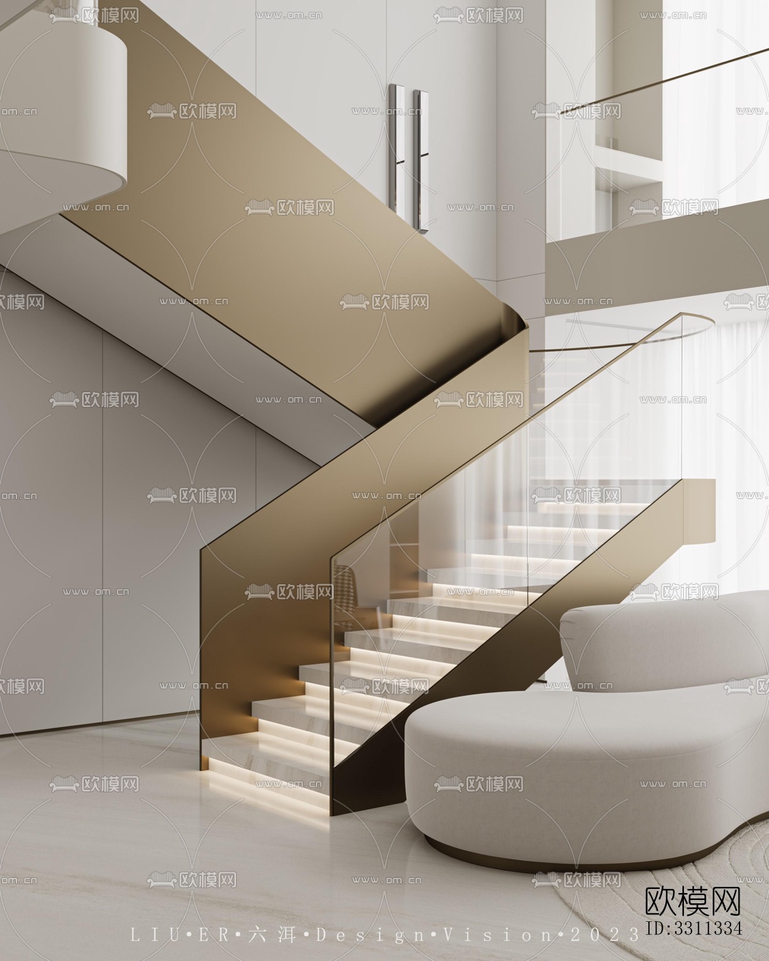 现代客餐厅效果图下载（渲染图11）