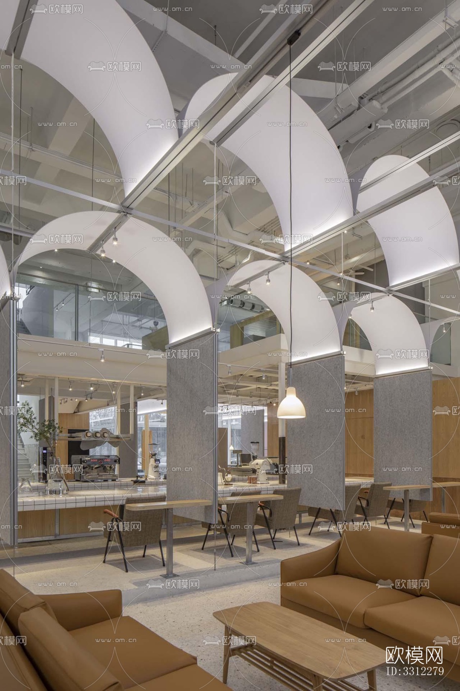 现代咖啡奶茶效果图下载（渲染图4）