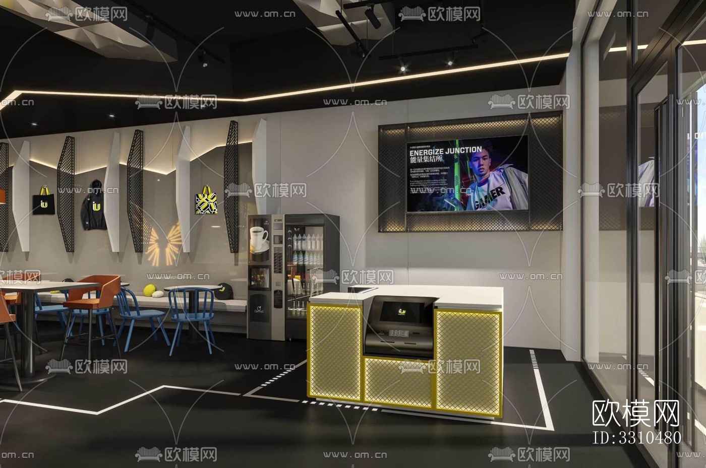 现代酒店民宿效果图下载（渲染图5）