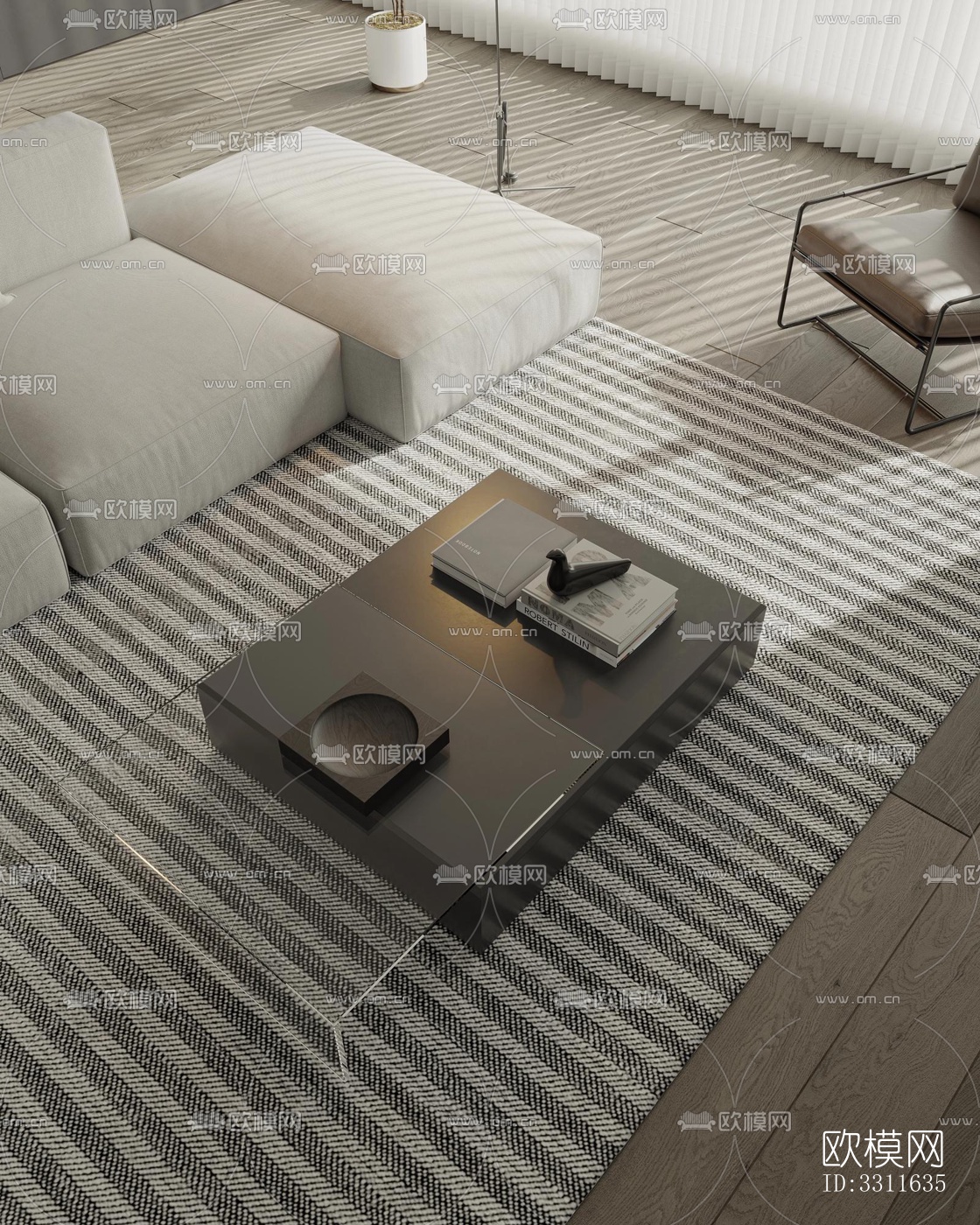 现代客餐厅效果图下载（渲染图7）