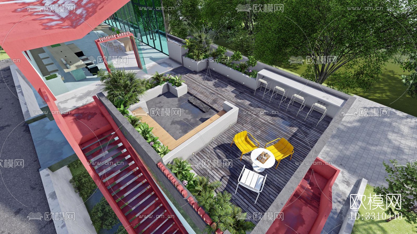 现代图书馆效果图下载（渲染图12）