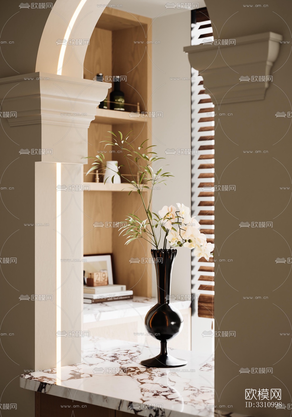 现代客餐厅效果图下载（渲染图9）