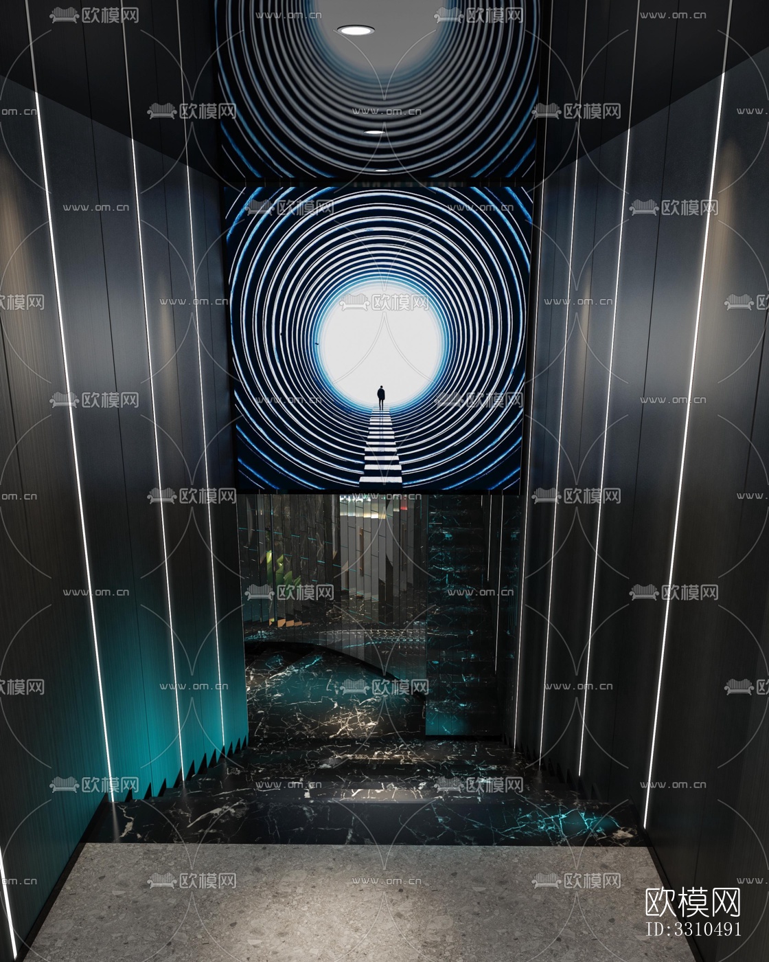 现代酒店民宿效果图下载（渲染图4）