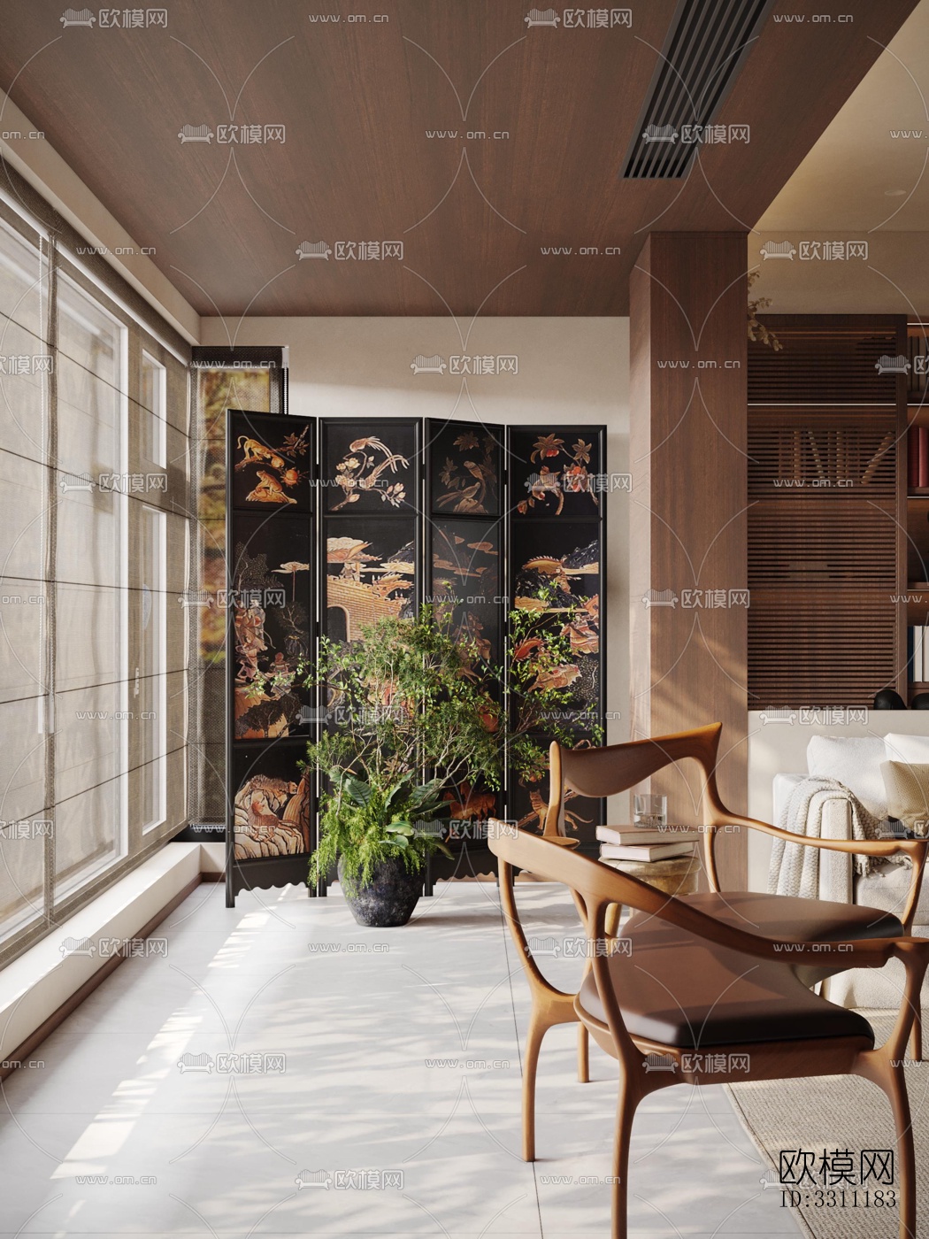 现代客餐厅效果图下载（渲染图9）