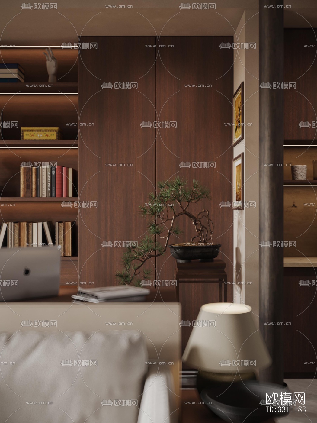 现代客餐厅效果图下载（渲染图12）