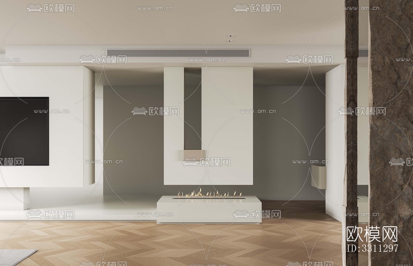 现代客餐厅效果图下载（渲染图1）