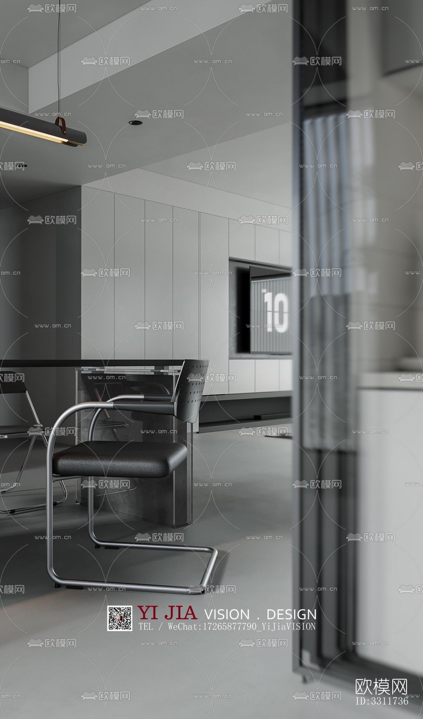 现代客餐厅效果图下载（渲染图4）