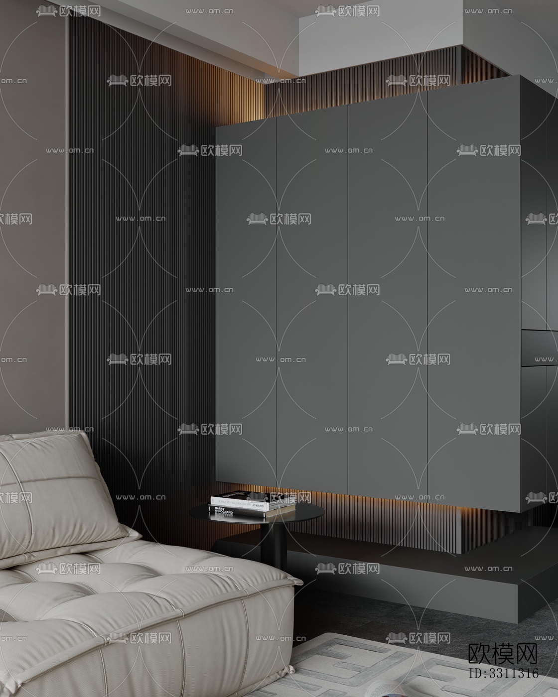 现代客餐厅效果图下载（渲染图4）