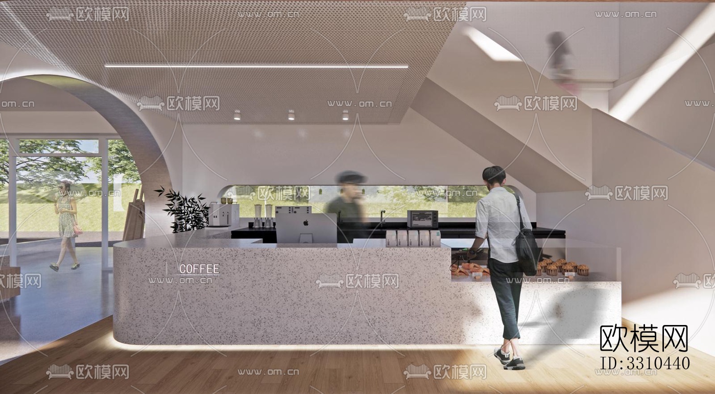 现代图书馆效果图下载（渲染图8）