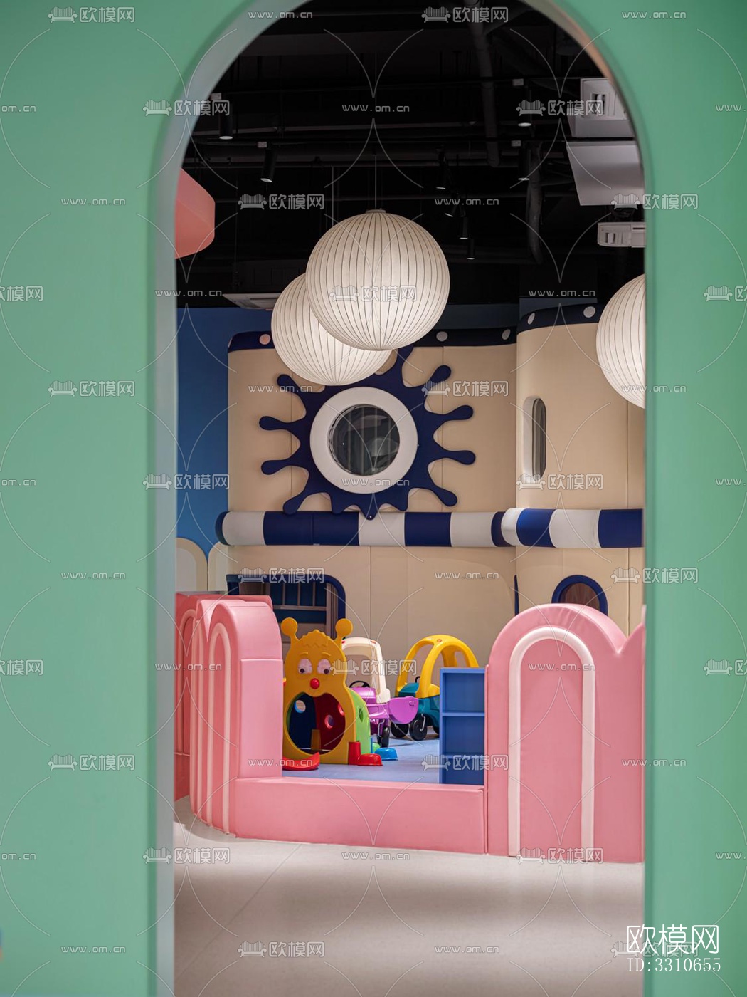 现代儿童游乐效果图下载（渲染图12）