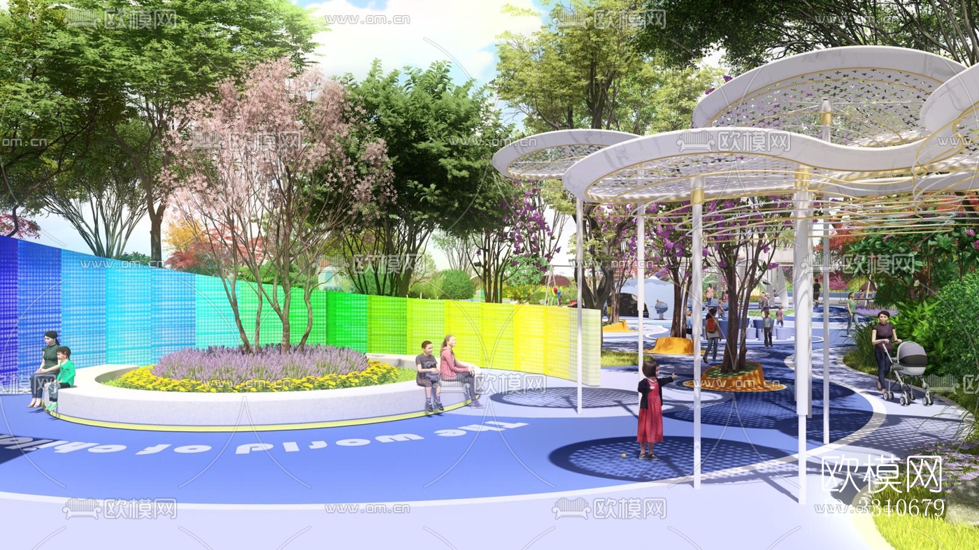 现代儿童游乐效果图下载（渲染图4）