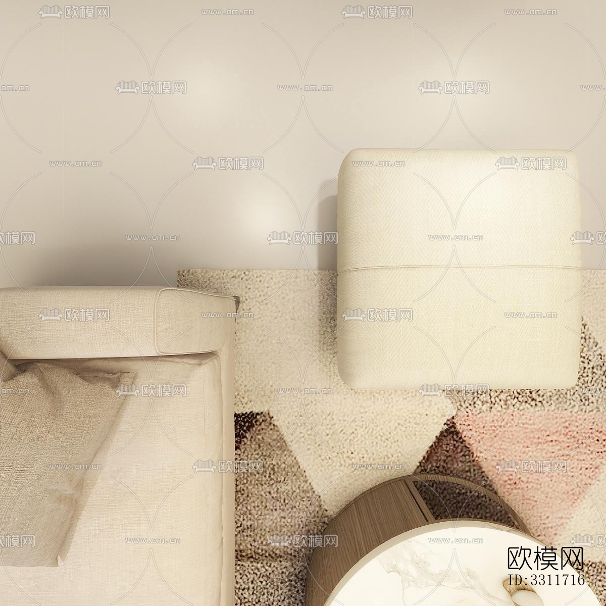 现代客餐厅效果图下载（渲染图3）