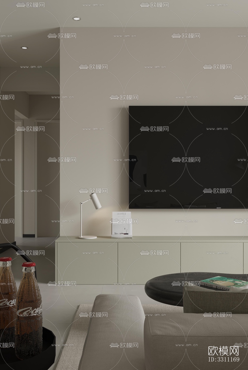 现代客餐厅效果图下载（渲染图10）