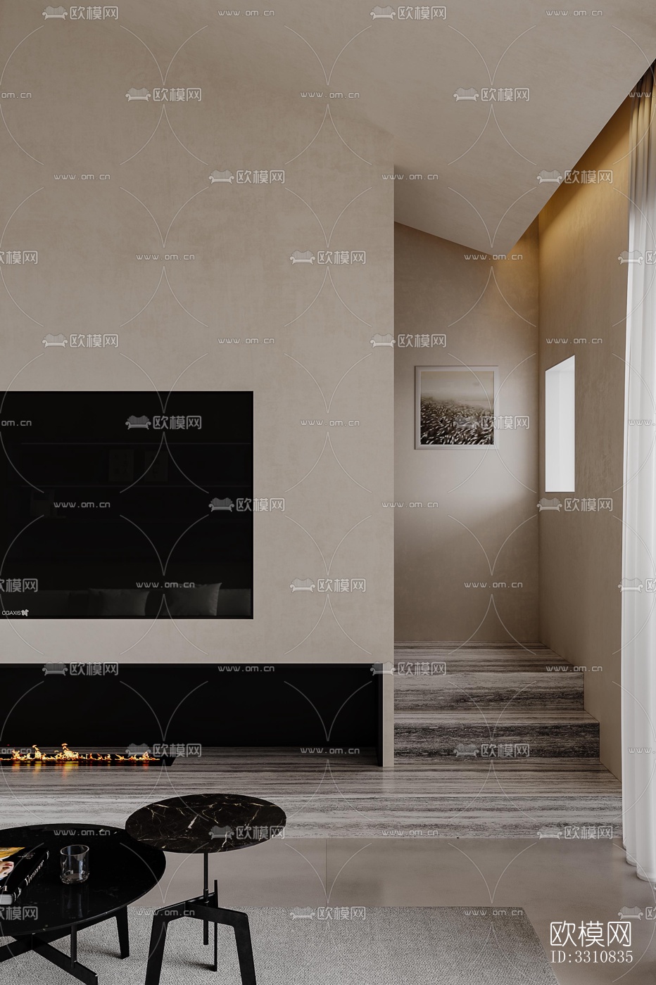 现代客餐厅效果图下载（渲染图9）