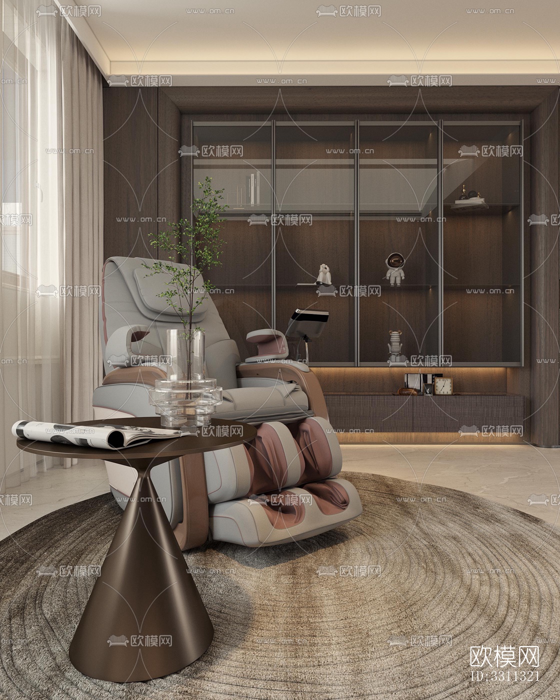 现代客餐厅效果图下载（渲染图10）