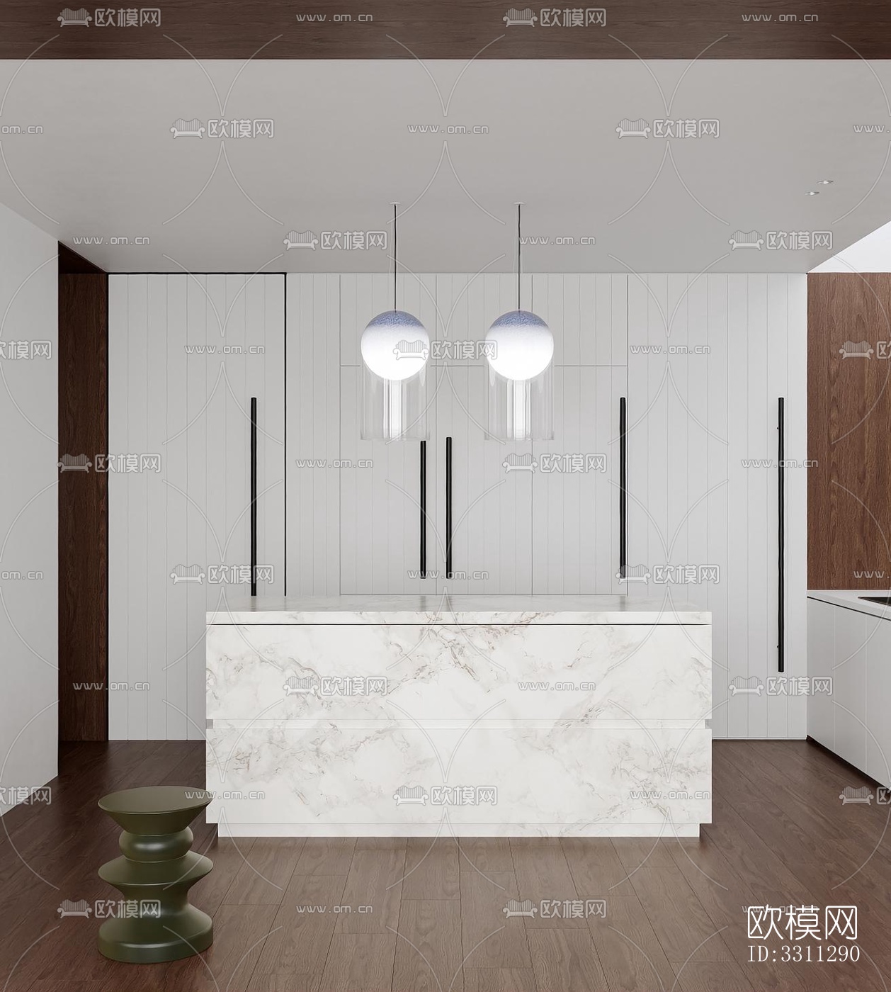 现代客餐厅效果图下载（渲染图5）