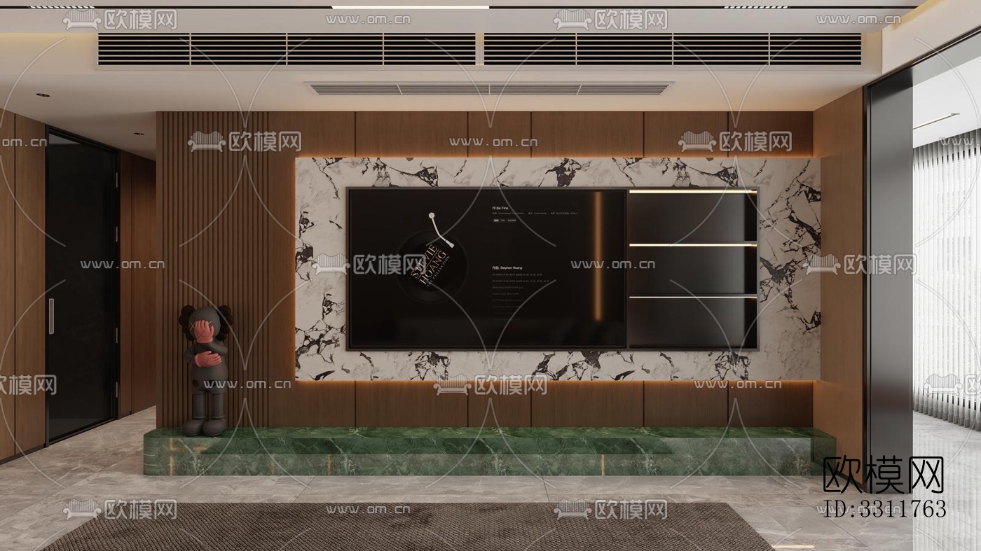 现代客餐厅效果图下载（渲染图3）