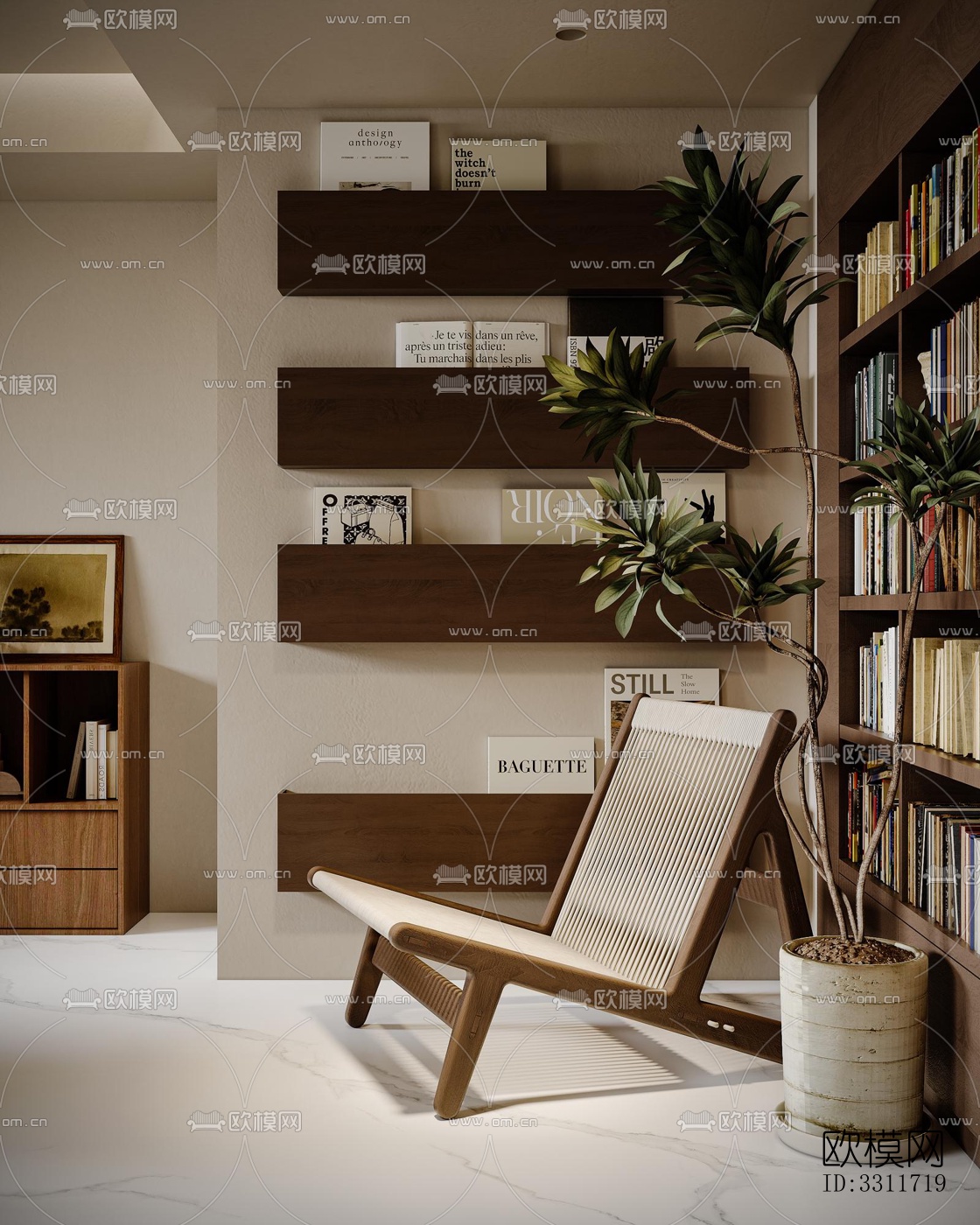 现代客餐厅效果图下载（渲染图13）