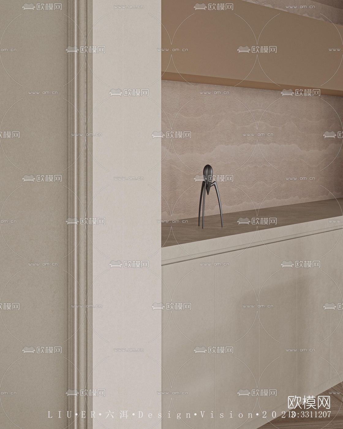 现代客餐厅效果图下载（渲染图4）