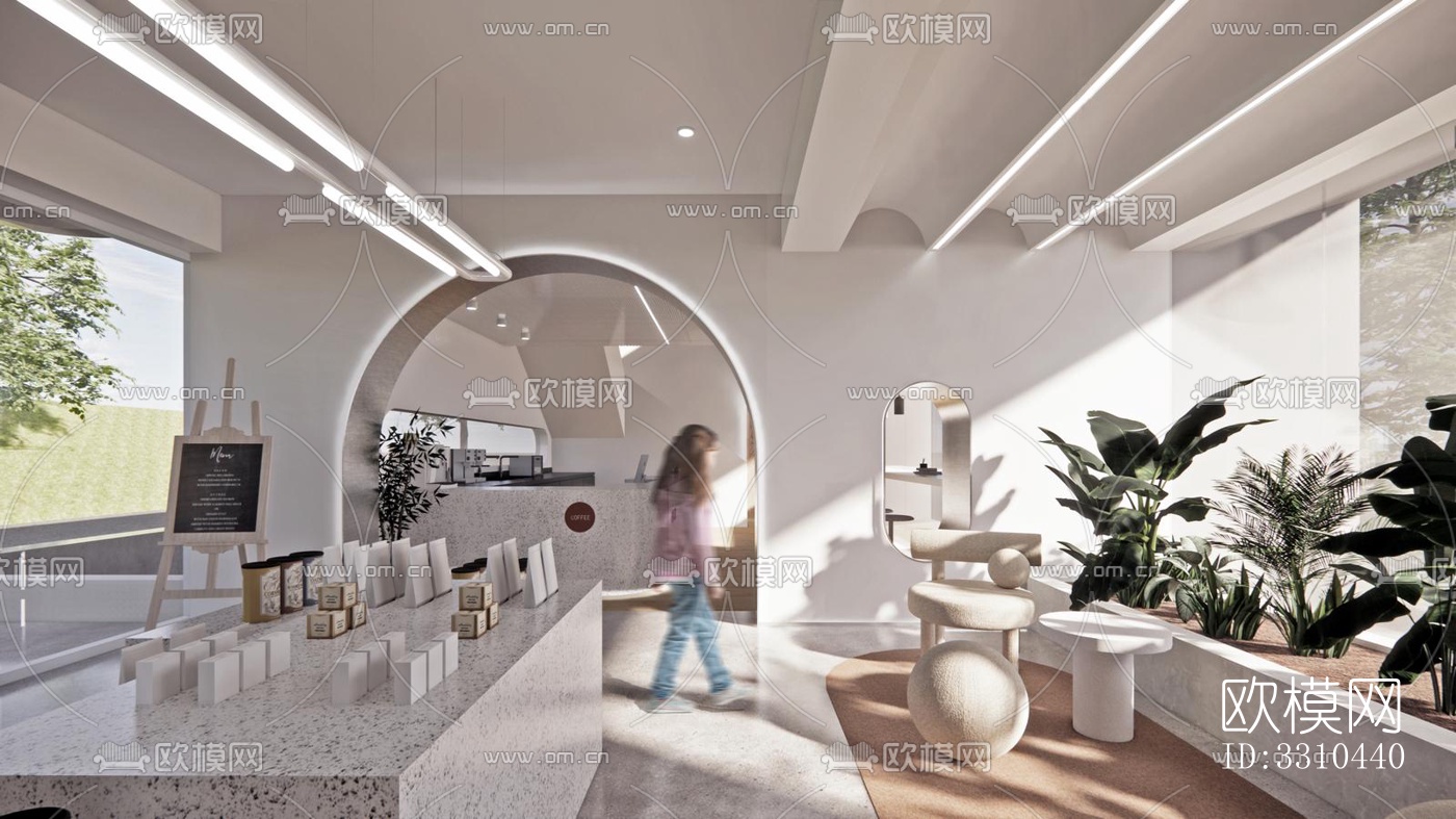 现代图书馆效果图下载（渲染图10）