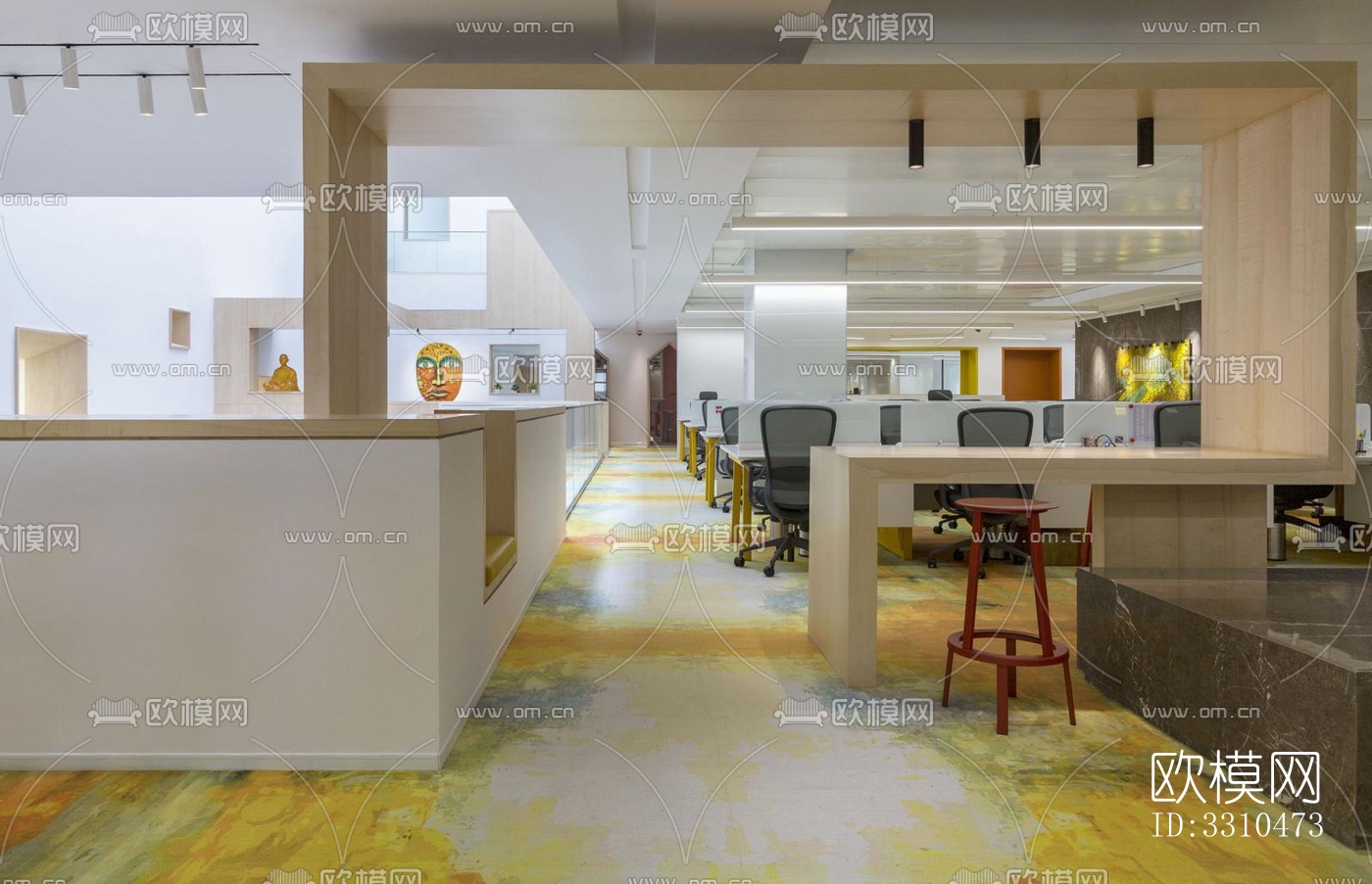 现代图书馆效果图下载（渲染图10）