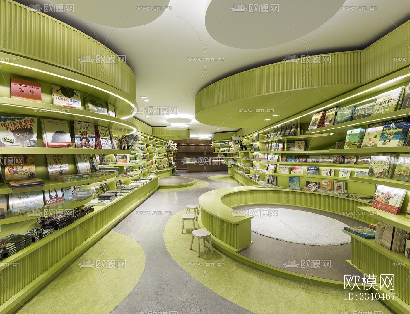 现代图书馆效果图下载（渲染图7）