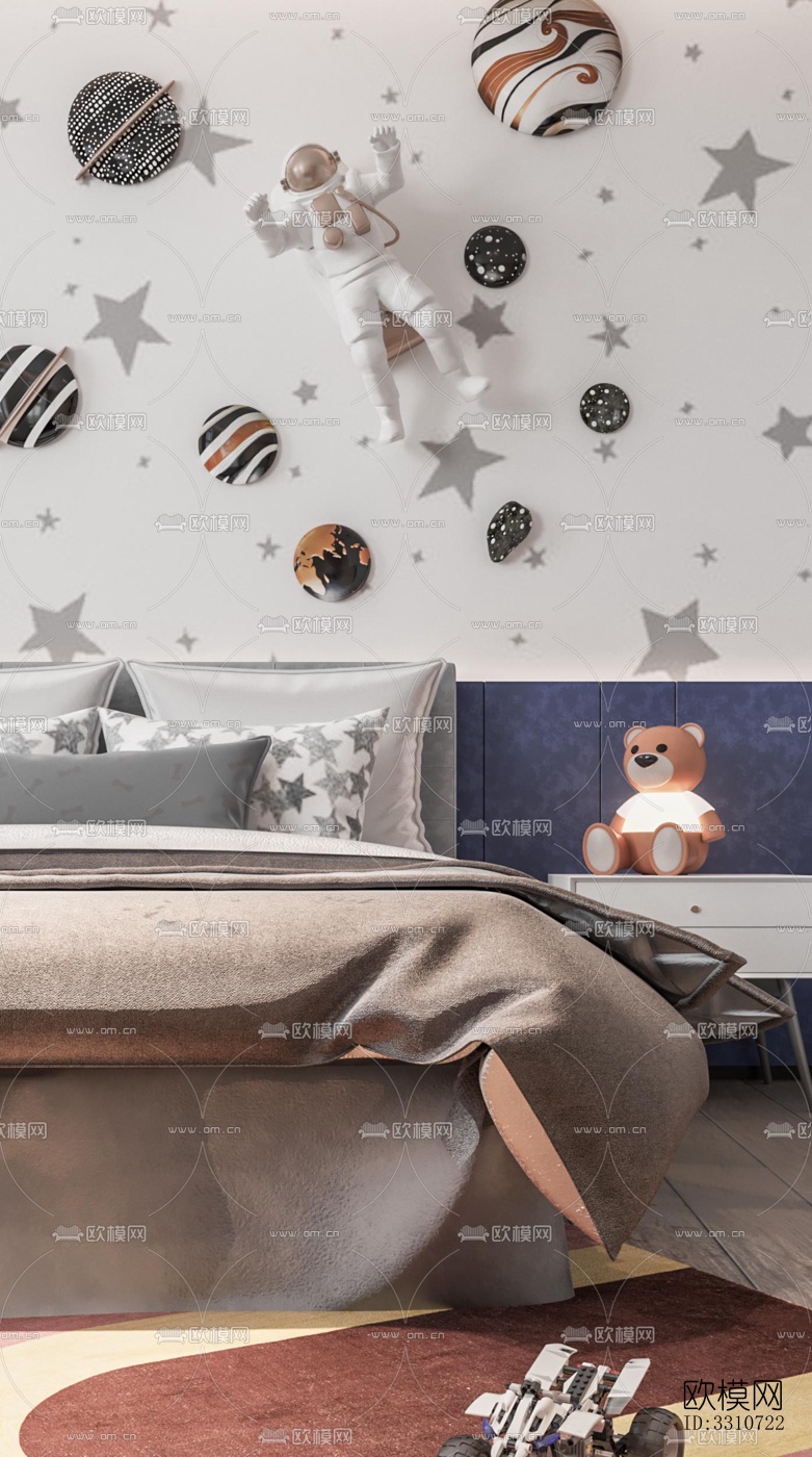 现代儿童房效果图下载（渲染图3）